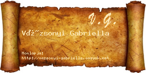 Vázsonyi Gabriella névjegykártya