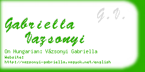 gabriella vazsonyi business card